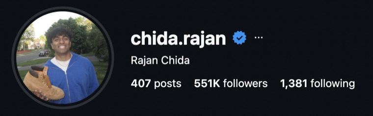chida.rajan — 551K followers