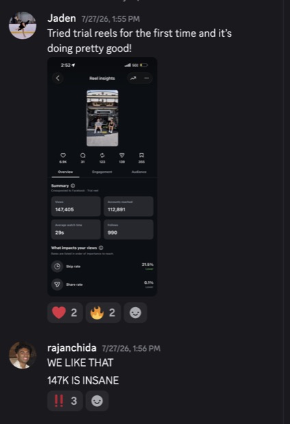 Jaden — 147,405 views on one trial reel