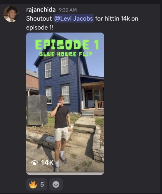 Levi — 14K views on episode one