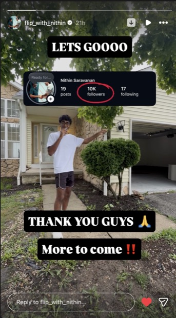 Nithin — 10,000 followers